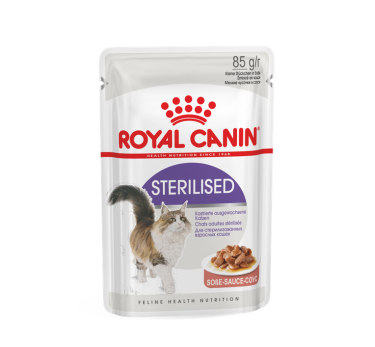 Royal Canin STERILISED (СТЕРИЛАЙЗД) в соусе 0,085кг  для стерилизованных кошек старше 1 года.